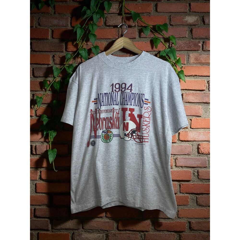 Nebraska Cornhuskers 1994 National Champions Single Stitched T-Shirt - Size L